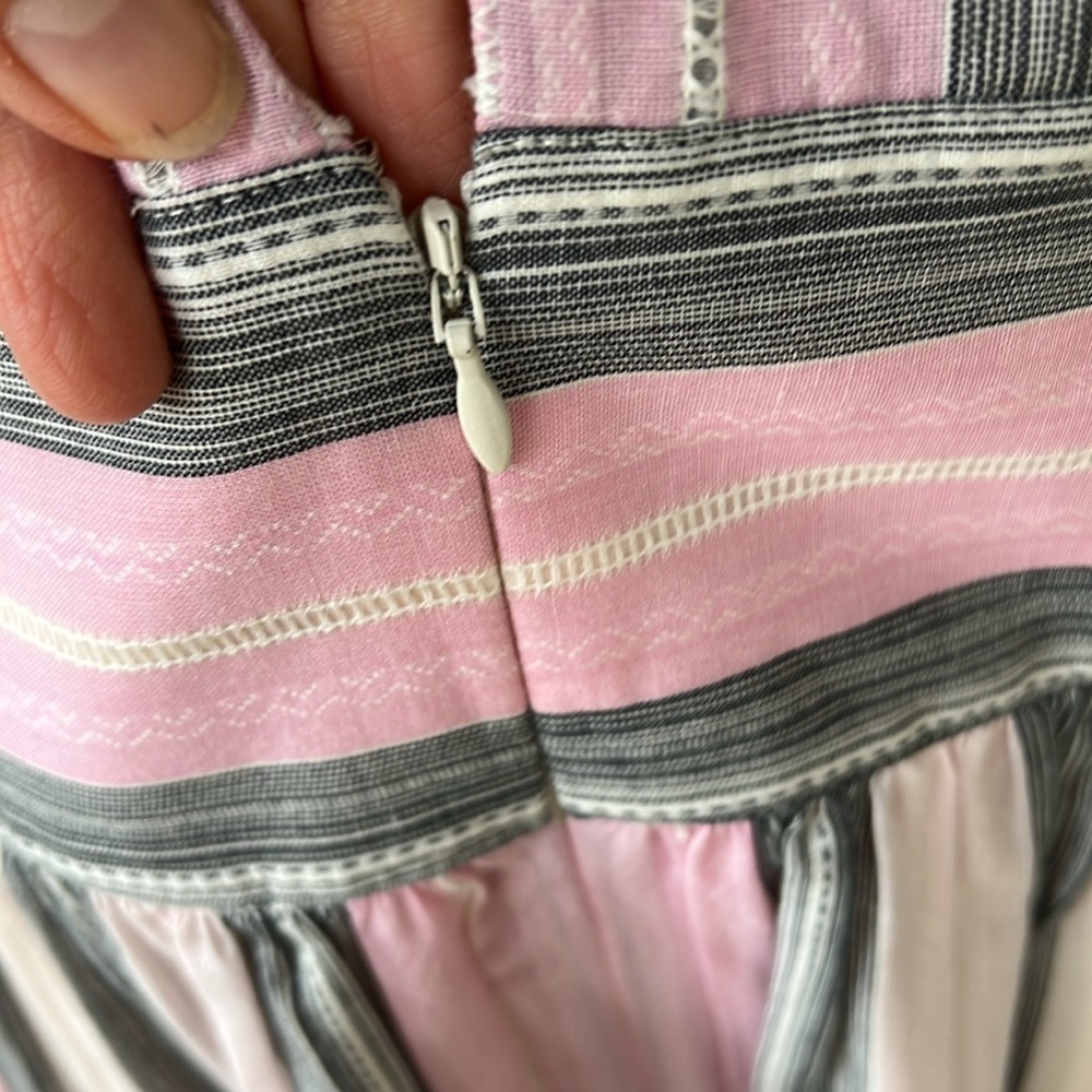 Robert Rodriguez Organic Cotton Nova Stripe Long Sleeve Fit & Flare Mini Dress 4 - Picture 12 of 12